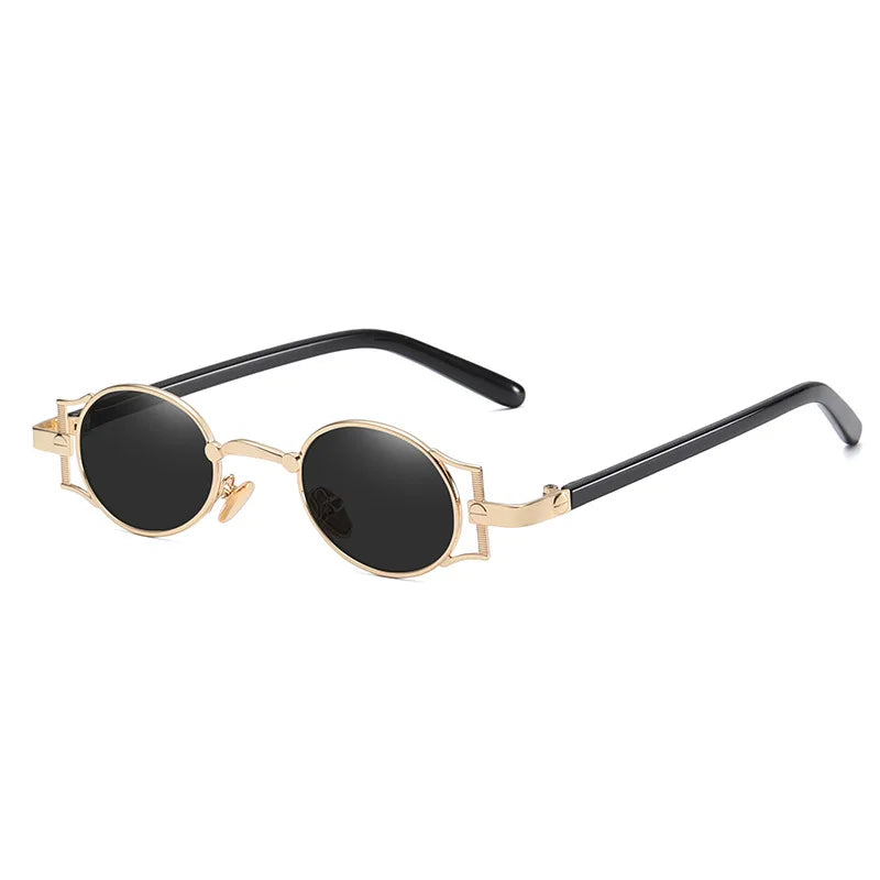 Personality Vintage Women Male Steampunk New Clear Red Anti-Blue Light Uv400 Punk Sunglasses