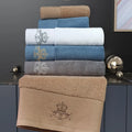 Luxury 100% Premium Organic Cotton ultra Soft Face Hand Towel Customize logo 5 Star Hotel Bath Towel Set for Spa