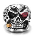 Biker Jewelry Rings Hiphop Punk Style Skull Rings for Men
