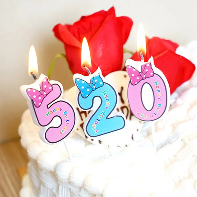 Cute Rabbit Children Birthday Cake Number Candles Party Decorations Happy Birthday Candle Children Numbers Birthday Candle