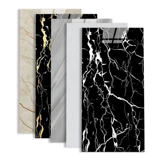 Wallpaper TV Background Wall Tiles Livingroom Self Adhesive Wallpaper Kitchen Tiles Marble Design PET Tile Sticker