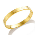 Wholesale 18K Gold Plated Star Cuff Bangle Tarnish Free Jewelry Stainless Steel CZ Zircon Star Bracelet Bangle for Women