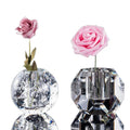 Modern Decorative Handmade Wedding Table Decoration Small Round  Crystal Glass Flower Vase Home Decor