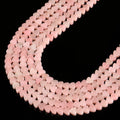 6mm Loose Heart Shape Bead Strands Natural Chinese Pink Opal Beads for Beaded Earrings Jewelry Making