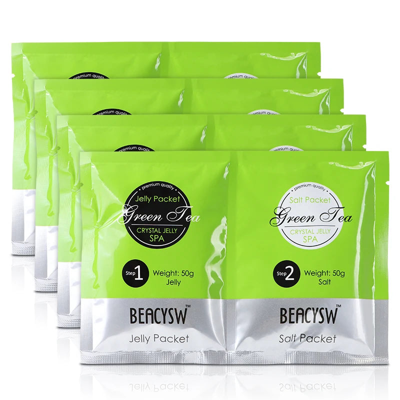 Wholesales Natural Green Tea Foot Soak for Dry Cracked Feet Moisturizing Smoothing Jelly Spa Pedi Soak Pedicure Gel Foot Bath