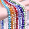 Crystal Round Beads AB 6/8/10/12MM Faceted Rondelle Glass Beads Crafts Wholesale Needlework Accessories for Jewelry