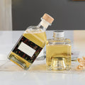 Square Highly Sealed Housekeeping Refillable 5oz 8oz Wine Glass Dispenser Bottle with Custom Cork Threaded Metal Screw Cap