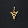 In Stocks PVD Gold 3d Solid Angel Pendant Charm Stainless Steel Religious Cupid Angel Pendant Jewelry for Women Gifts