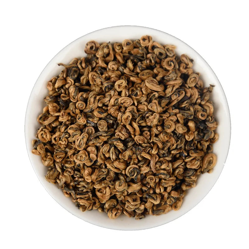 Chinese Gongfu Black Tea Loose Leaf Red Snail Tea in Bulk Yunnan Honey Aroma Golden Snail Dian Hong Fengqing Single Bud