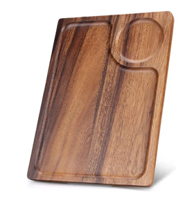 Bar Dinner Party Rectangular Coffee Breakfast Cutlery Serving Food Wood Trays