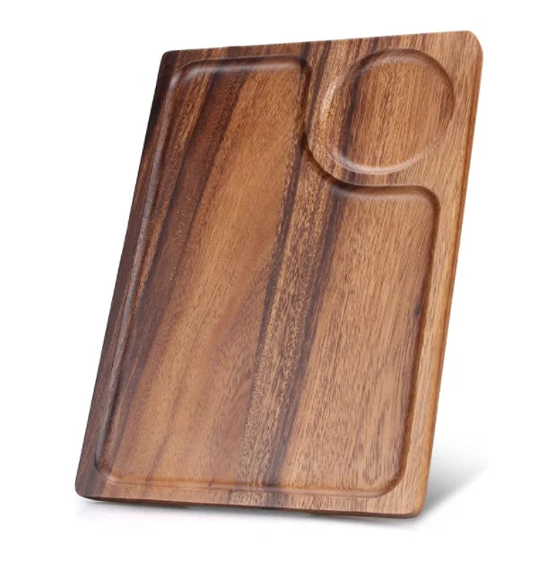 Bar Dinner Party Rectangular Coffee Breakfast Cutlery Serving Food Wood Trays