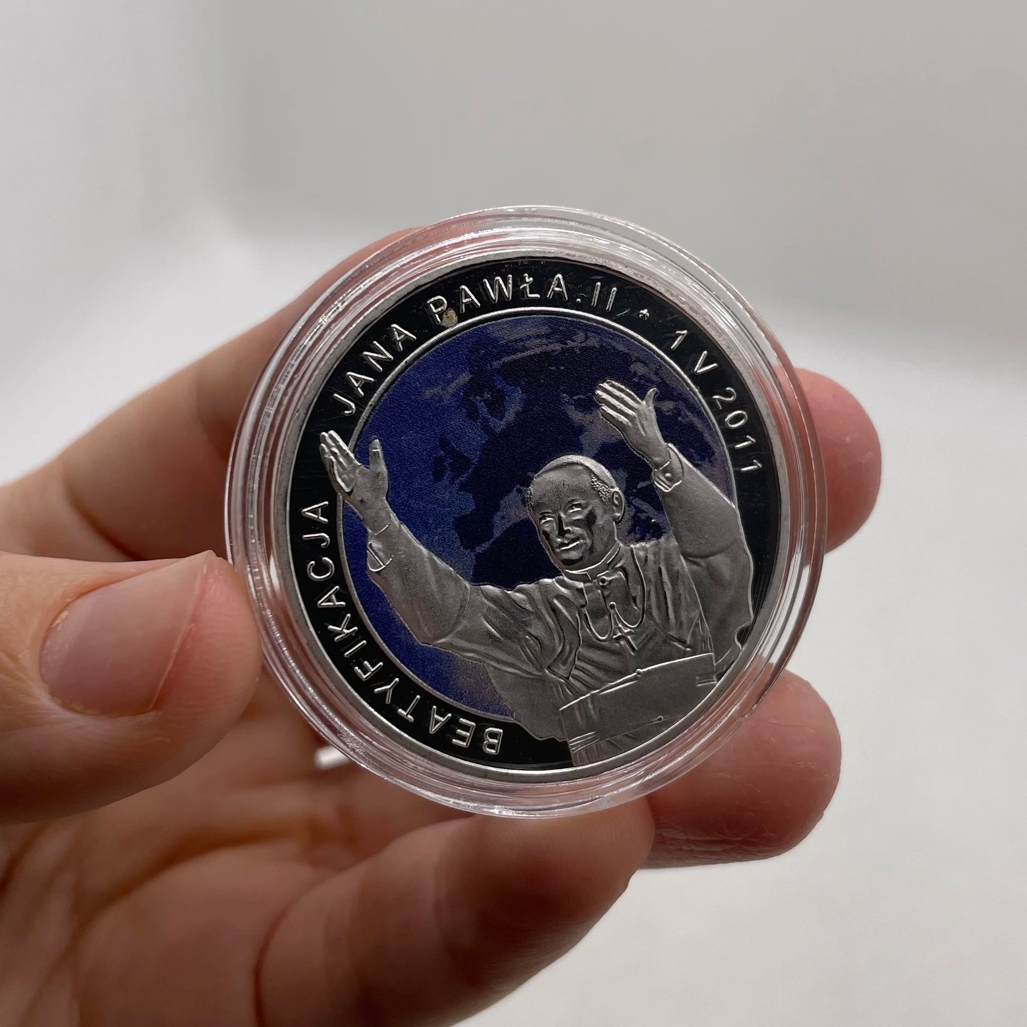 Beatyfikacja Jana Pawla II Rzeczpospolita Poland Souvenir Silver Plated Paul Coin for Collection and Gifts