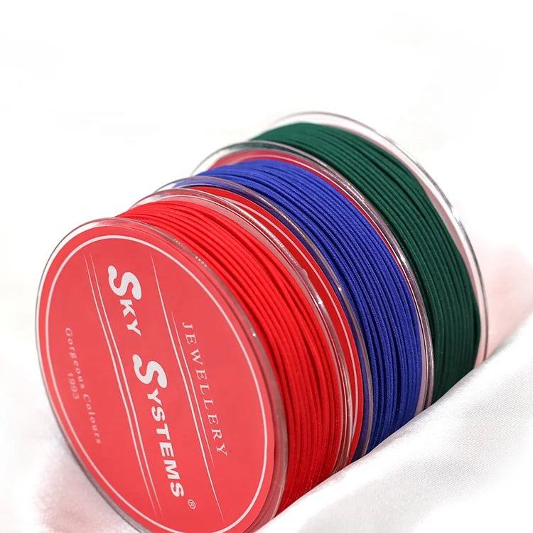 SC 1mm Lanyard Elastic Cord Beading Thread Elastic Lanyard Jewelry Accessories Bracelet and Necklace Material 20 Colors