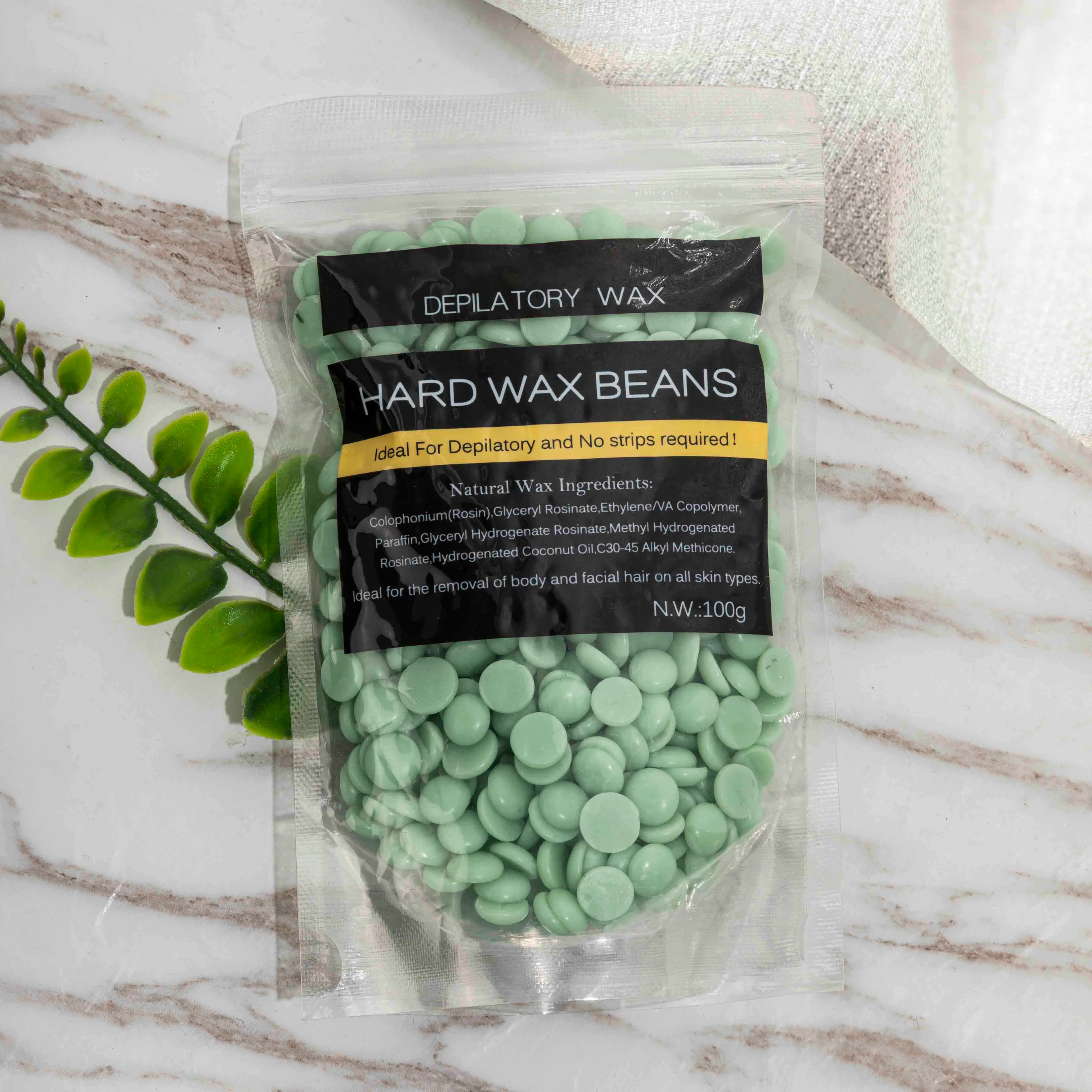 Private Label Organic Women Wax for Hair Removal Hard and Depilator Face Wax Strips Hair Removal Soft Wax Beads Kit