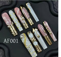 Pretty  Shiny Glitter Material ABS  Handmade Decorations Press on Nails With Multi Colors