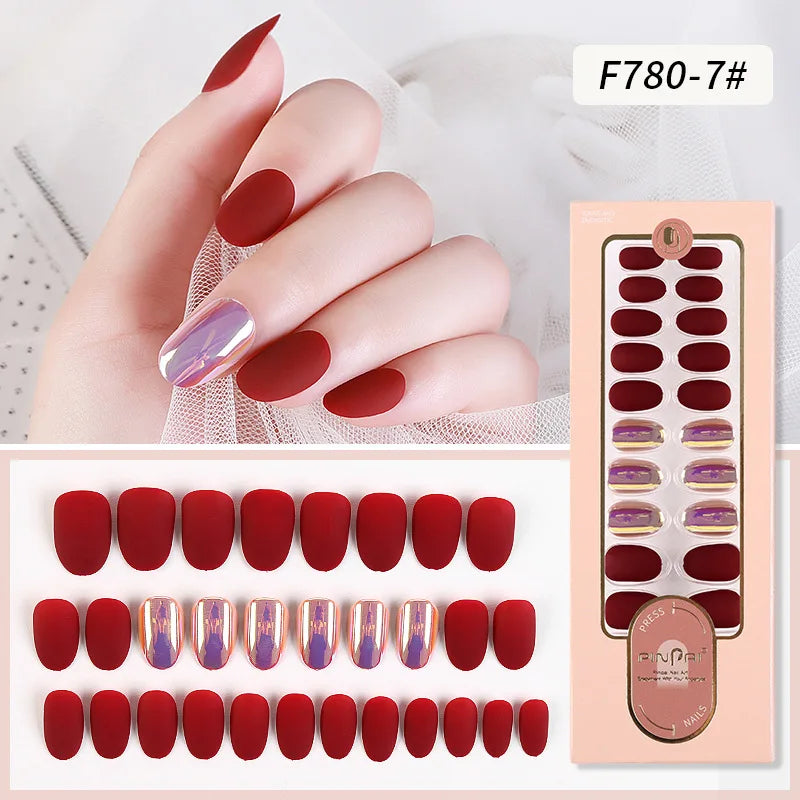 24 Piece Shrinestone Press on Nails Private Label Custom Luxury Nails Press on