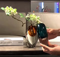 Luxury Creative Special-shaped Glass Flower Arranger Decoration Living Room Table Flower Arrangement Glass Vase