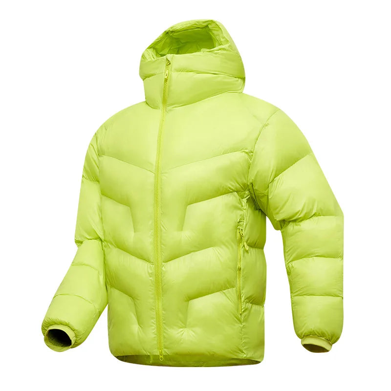 USA Size Men Lightweight Puffer Jacket Winter Windproof Warm Insulation Padding Outdoor Jackets Solid Hooded Puffer Coat