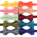 Luxury Designer Solid Bow Tie Silk Plain Bowties for Man Wine White Wedding Party Men Bowtie