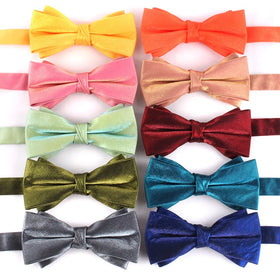 Luxury Designer Solid Bow Tie Silk Plain Bowties for Man Wine White Wedding Party Men Bowtie