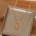 Hot Sale Love Pendant Necklace Temperament Zircon Necklace Design Sense Temperament Fashion Stainless Steel Necklace
