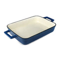 Rectangular Cast Iron Hotel Baking Tray with Enamel Coating and Nonstick Feature for Home and Professional Kitchens
