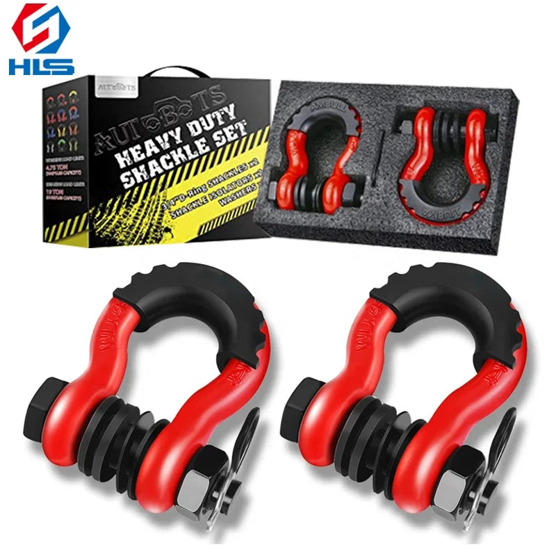 Drop Forged Towing G2130 Shackle 4.75T off Road Vehicles Towing Shackle with Isolator