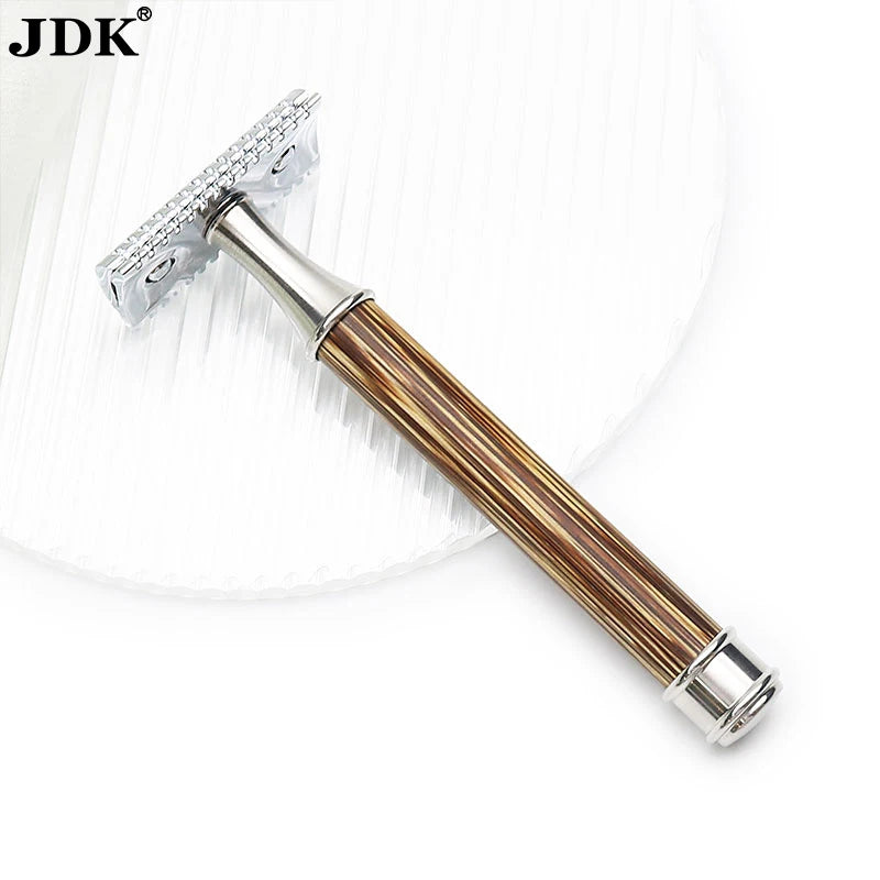 EU Popular 1pc Safety Razor Eco Friendly Bamboo Handle Beard Care Double Edge Shaver