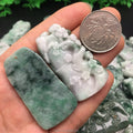 Certified Grade a Jadeite  Jade Pendant Pure Craft Carving Floating Flower Plum Blossom Bamboo Pendant Jade Crafts Factory