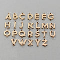 Vintage Initial Connectors 14K Gold Filled Jewelry 0.83mm Thick Permanent Bracelet Making Tiny Letter Charms