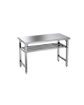 Guanbai Kitchen Equipment Kitchen Stainless Steel Portable Folding Work Table with Undershelf Buffet Equipment