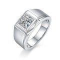 Wholesale Classic Moissanite Jewelry 1 Carat 925 Sterling Silver Moissanite Diamond Men Ring