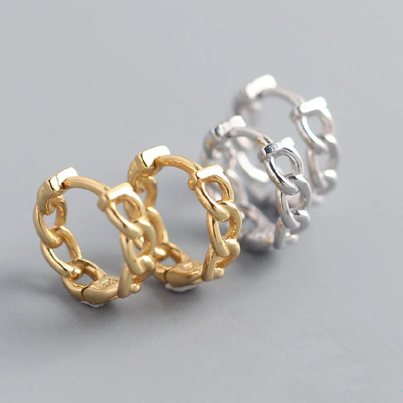 Huitan Trendy Jewelry Weave Hoop Earrings Girls Lady Dainty Zircon Silver Gold Daily Fashion Earrings Women