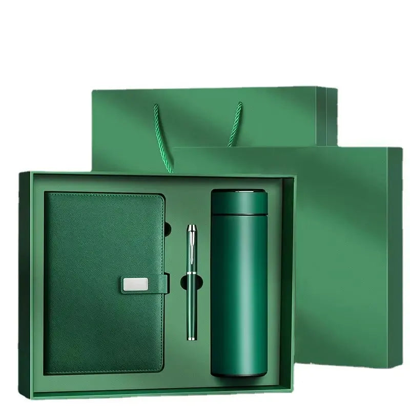 High-Appearance Business Gift Set Custom Logo Printed Corporate Pen Thermos Cup and Notebook for Promotional Items