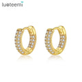 LUOTEEMI Woman's Hoop Huggie Iced Out Man Dangle Vendor Inspired Famous Brand Japan Raw Brass Earring MegaBDM
