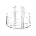 Multi-Functional Clear PET Storage Organizer Double New Rotating Turntable for Desk Stationery Cosmetic Kitchen Plastic Bathroom