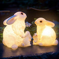 Solar LED Rabbit Statue Lawn Lights Outdoor Waterproof Garden Decoration Animal Sculpture Landscape Lighting IP65 Wholesale
