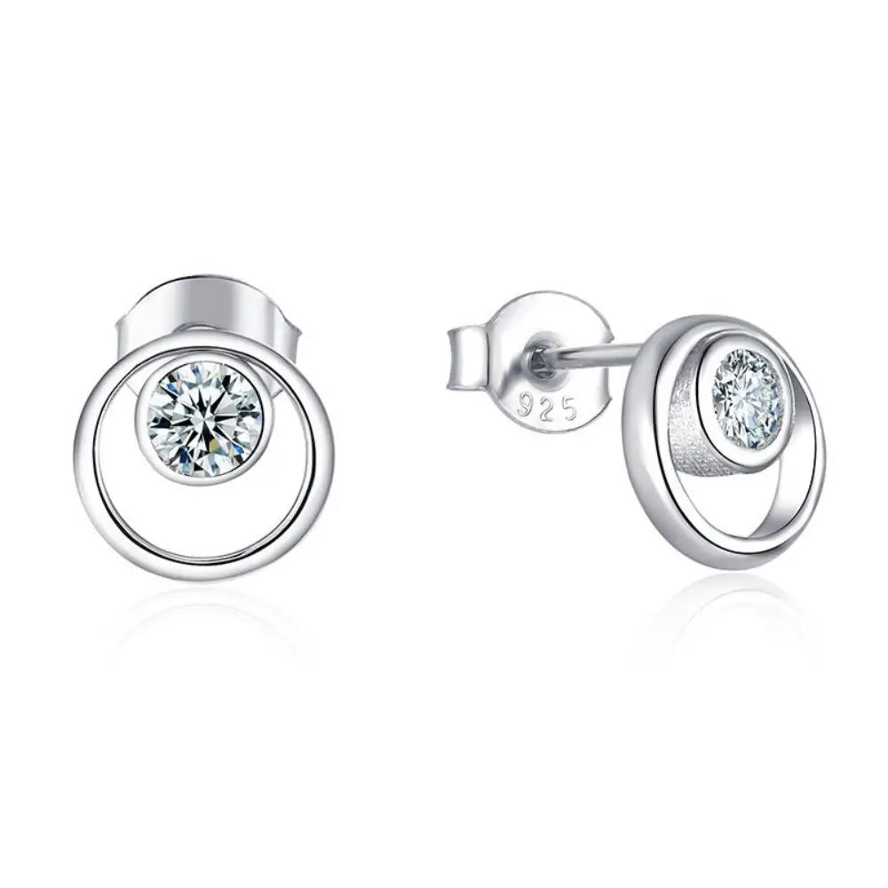 Trending Earrings 3mm VVS Moissanite Stone Earrings Wholesale Jewelry Rhodium Plated 925 Sterling Silver Women Earrings Jewelry