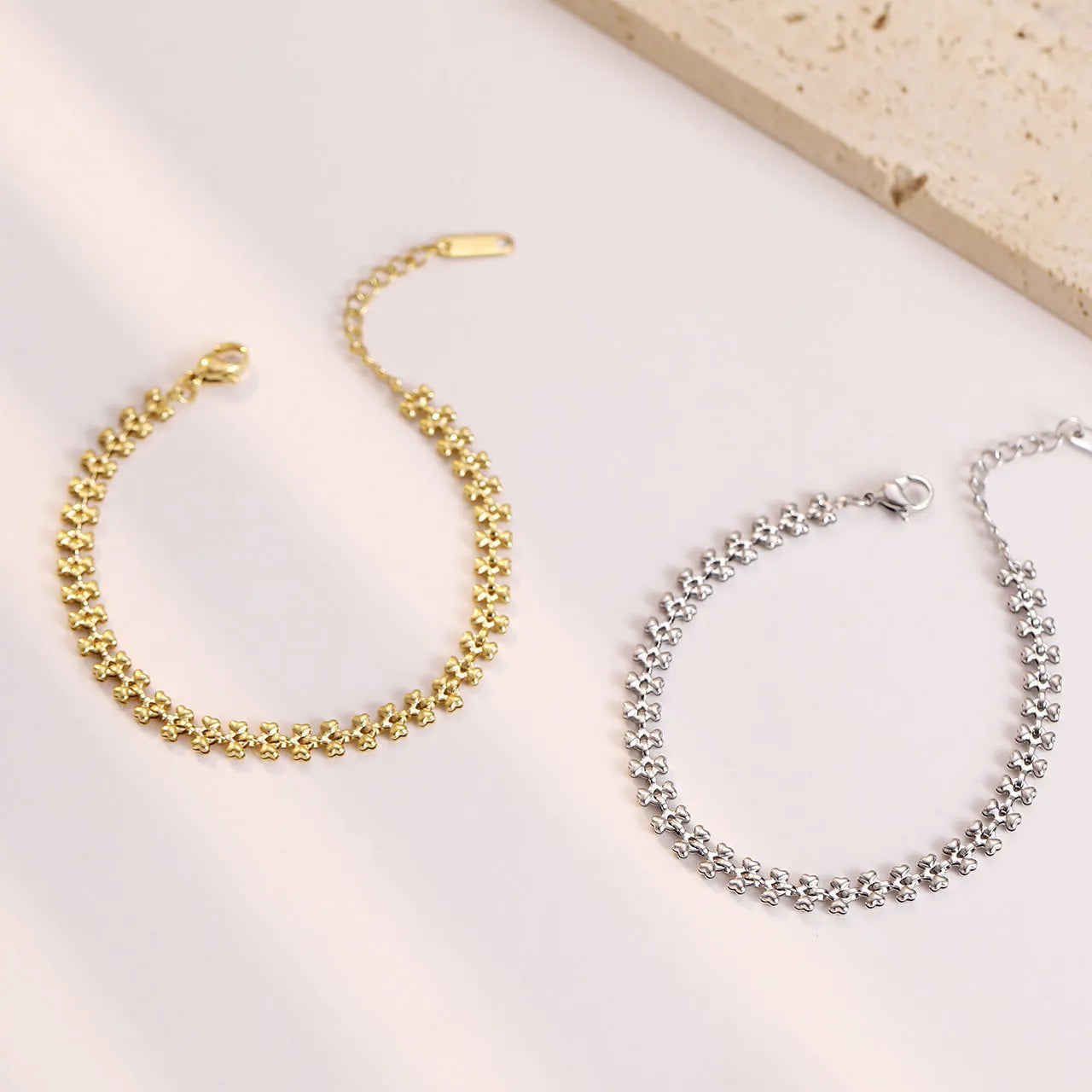 Trendy Stainless Steel Link Bracelet Adjustable Gold Plated Bracelet for Women Everyday Jewelry Wholesale
