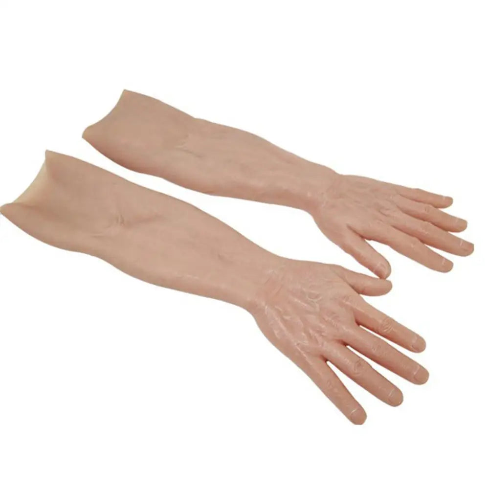Artificial Silicone Male Hand Sleeve Muscle Hands for Crossdresser Realistic Silicone Macho Man Hands Cover
