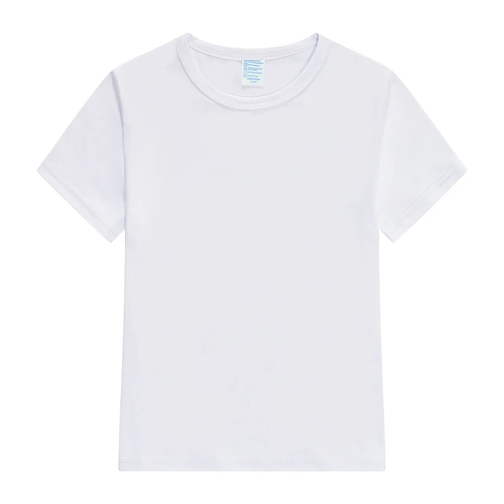Household Textiles Solf Touch Dye Sublimation Blanks Kids White Model T-shirt for Home Decoration