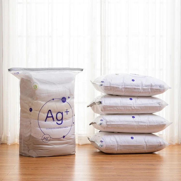TAILI Simple Design Multifunction Reusable Plastic PA+PE Vacuum Storage Bags Air Extraction Pump Transparent Big Space Saver
