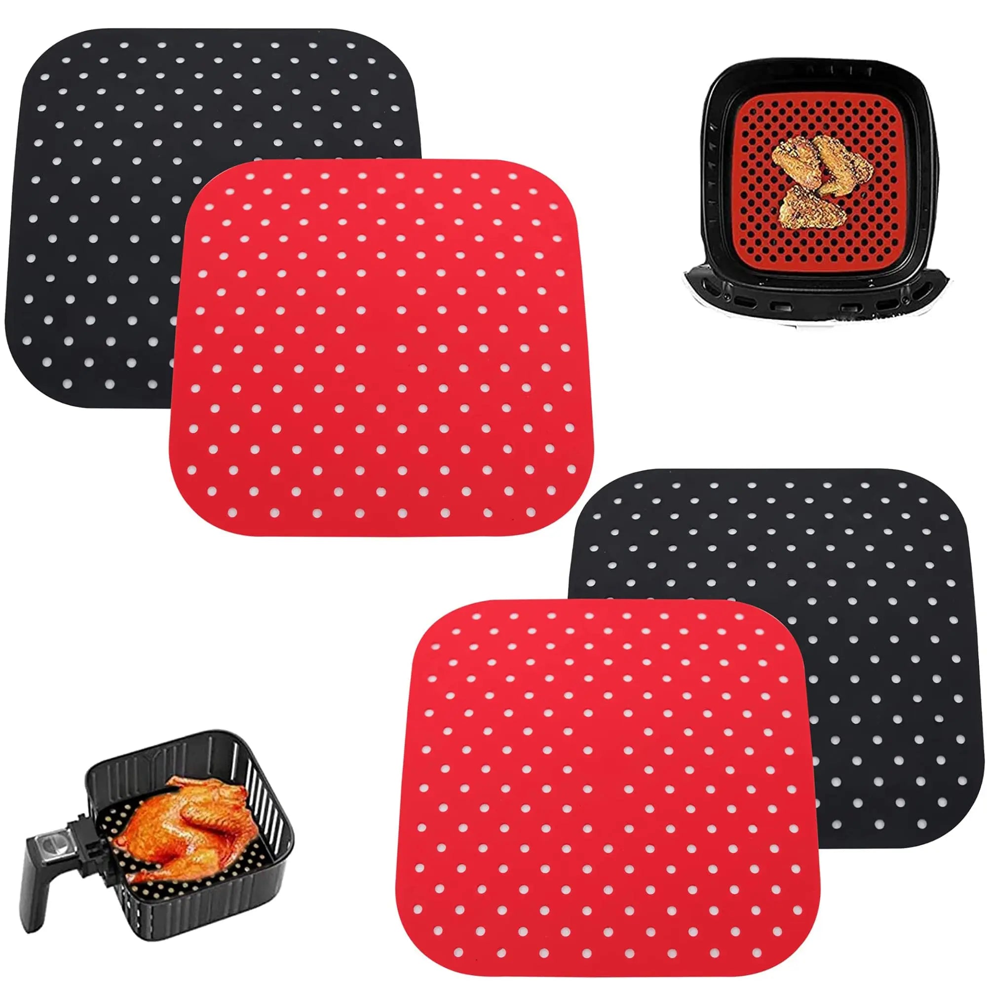 Non-stick Baking Mat Pastry Tools Accessories Bakeware Oil Mats Cake Grilled Saucer Silicone Mat Kitchen Accessories Air Fryer