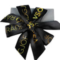Customized Colorful logo Printing Gold Foil Printed Satin Wired Ribbon 1inch Color Factory Wholesale Satin Ribbon