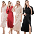 Summer Ladies Women Home Hotel Spa Satin Faux Silk Robe Bathrobe