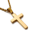KALEN Simple Smooth Surface Stainless Steel Cross Men's Pendant