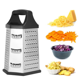 Stainless Steel Multifunctional Vegetable Chopper Slicer Shredded Potato Cutter Grater With Six-sided Cheese Grater