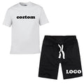 Fashion Men Short t Shirt Set Summer 2-piece Tracksuit Suit Plus Size t Shirt and Short Set