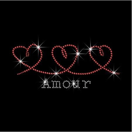 Wholesale Valentine Day Rhinestone Transfer Custom Heat Transfer Rhinestone