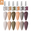JTING Nail Art Supplies Salon Wholesale Nail Polish Bottle Uv Gel 6Colors Set Hema Free Eco-friendly Uv Led Soak off Gel Polish